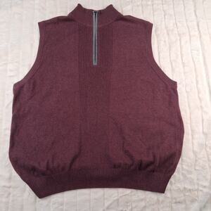 Johnston & Murphy Pima Cotton Sweater Vest Men’s Large Classic Preppy